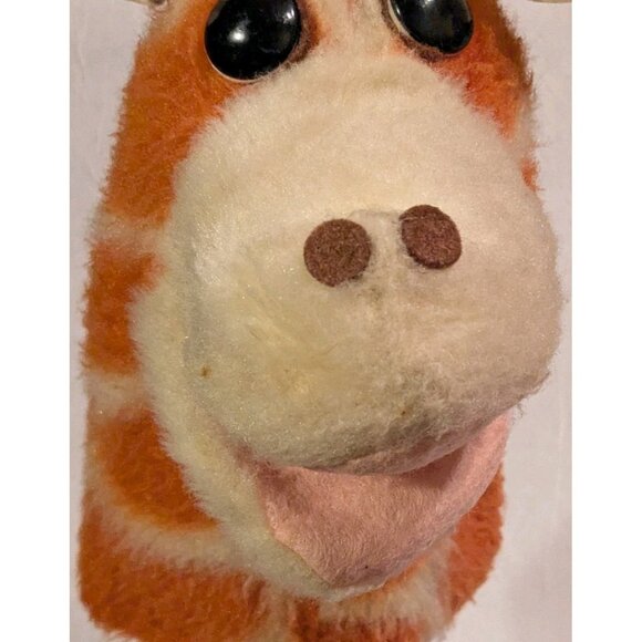 Animal Fair Hand Puppet Giraffe Plush Faux Fur Stuffed Toy Kitschy Odd Vintage - Picture 4 of 16